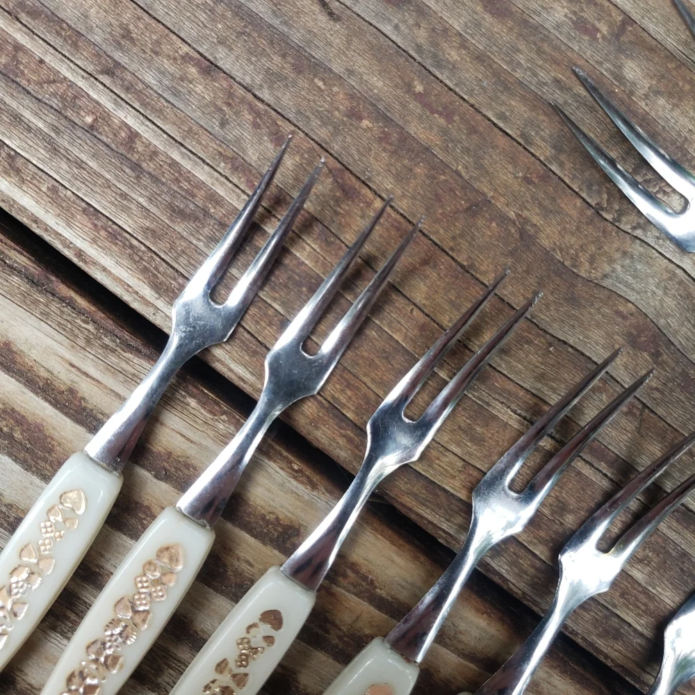 Vintage Little Forks - For Hors D’oeuvre or Cocktail - Set Of 12 (One Dozen)